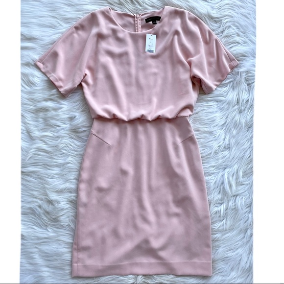 Banana Republic Dresses & Skirts - NWT banana republic light blush pink fitted bubble shirt sleeve dress